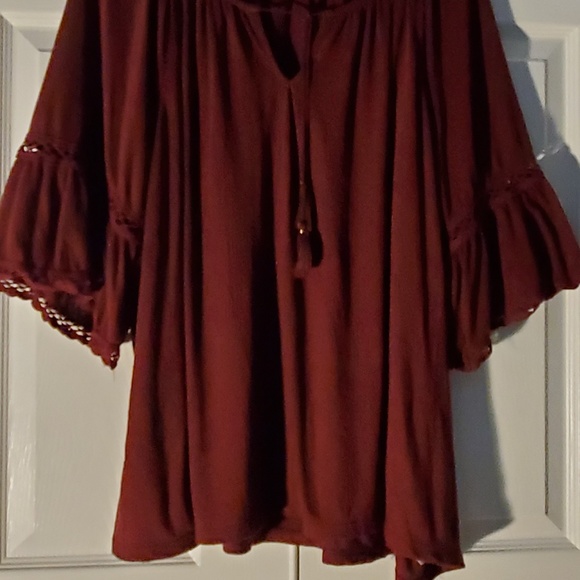 Old Navy XXL Boho Maroon top - Picture 4 of 4